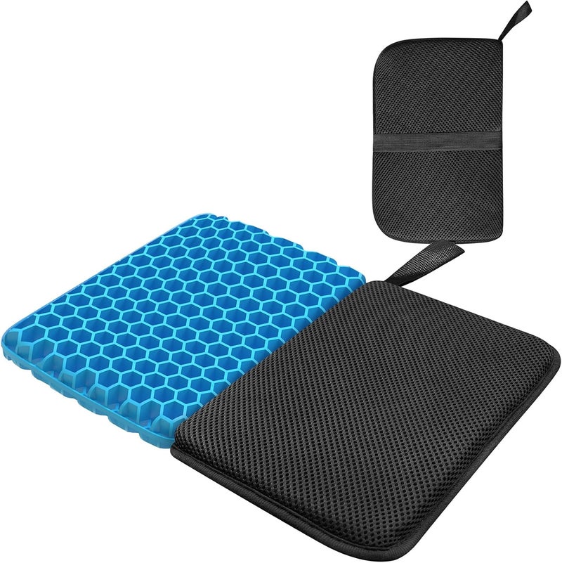 masteymoh Foldable Seat Cushion 15x11.5x1.15-Inches, Portable Gel Seat Cushion for Pressure Relief, Small Sitting Pillow for Travel, Tiny, Compact & Foldable for Easier Storage - Image 1