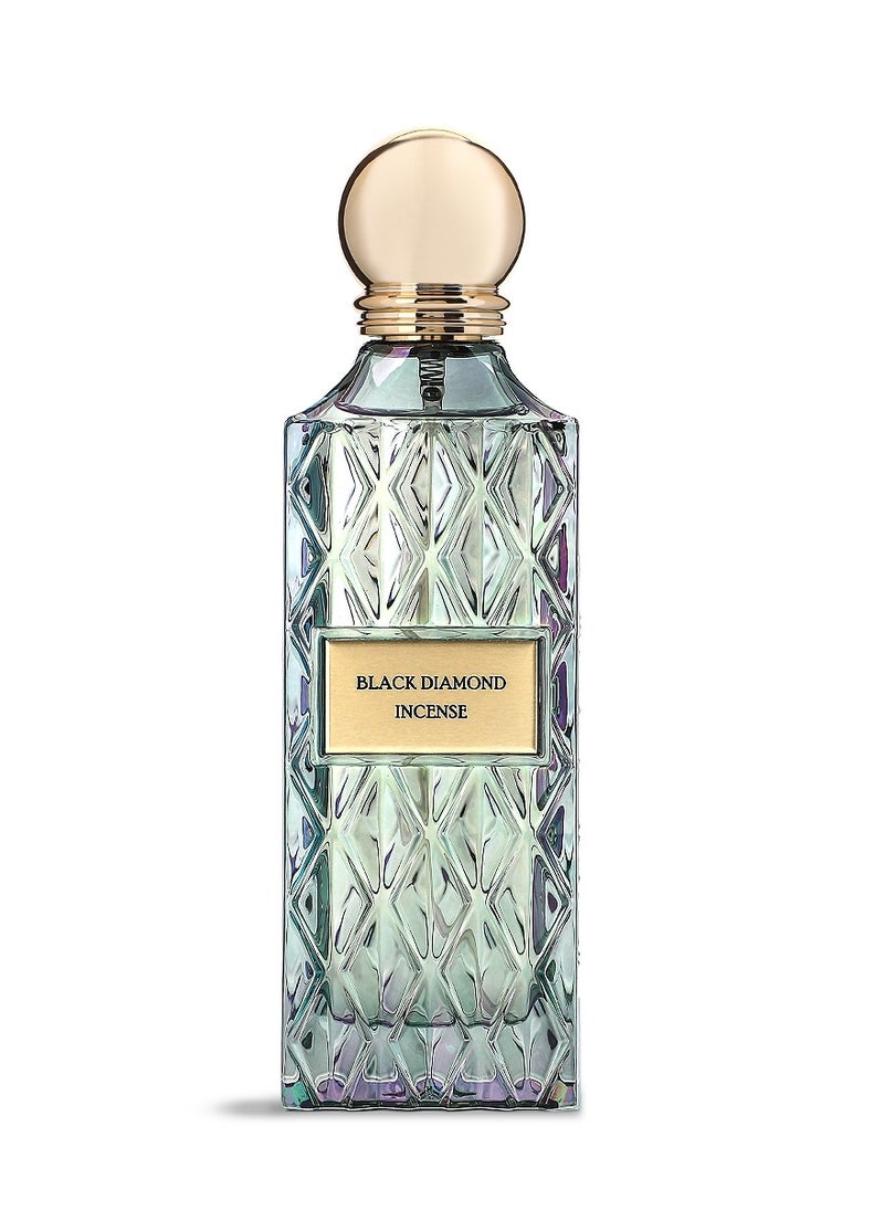 IBRAHEEM AL.QURASHI Ibraheem Al Qurashi Black Diamond Incense Eau de Parfum – 200ml | Luxurious Incense & Woody Fragrance | Long-Lasting Scent with Oud, Amber & Leather  - Image 2