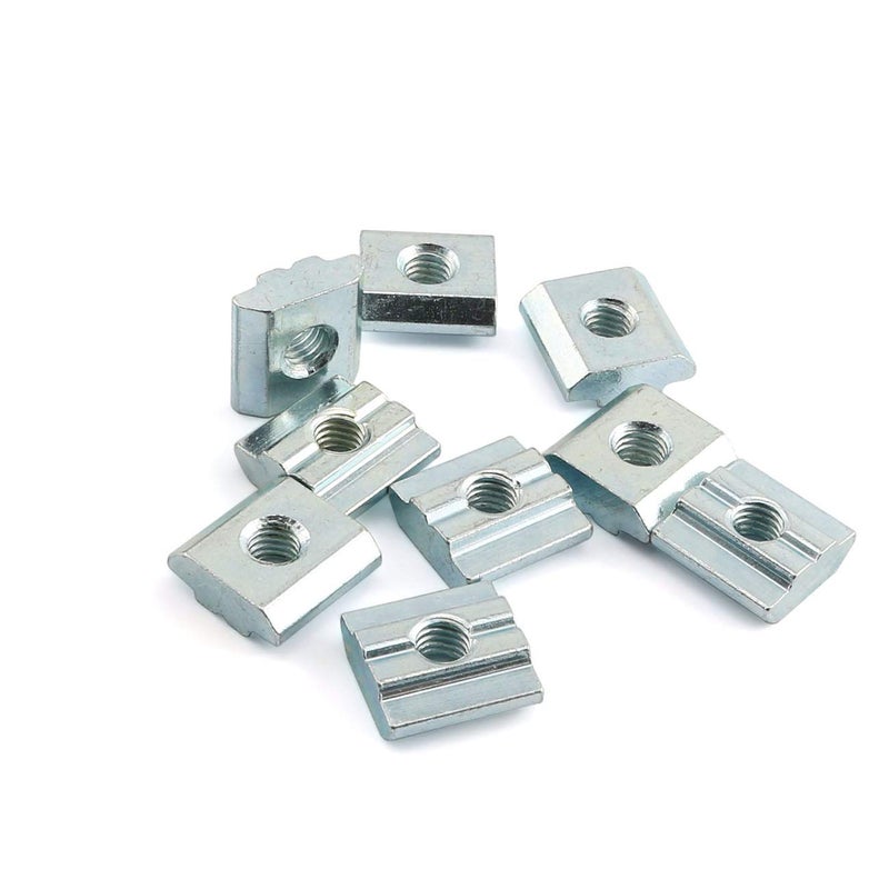 PZRT PZRT 12PCS 30 Series M8 T-Nut Sliding Nut T-Slot Nut for Aluminum Extrusion Profile 3030 Series Slot Groove 8mm  - Image 1