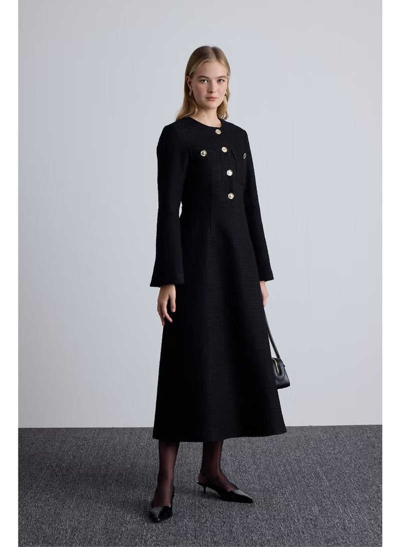Manuka Textured Midi Dress - Image 1