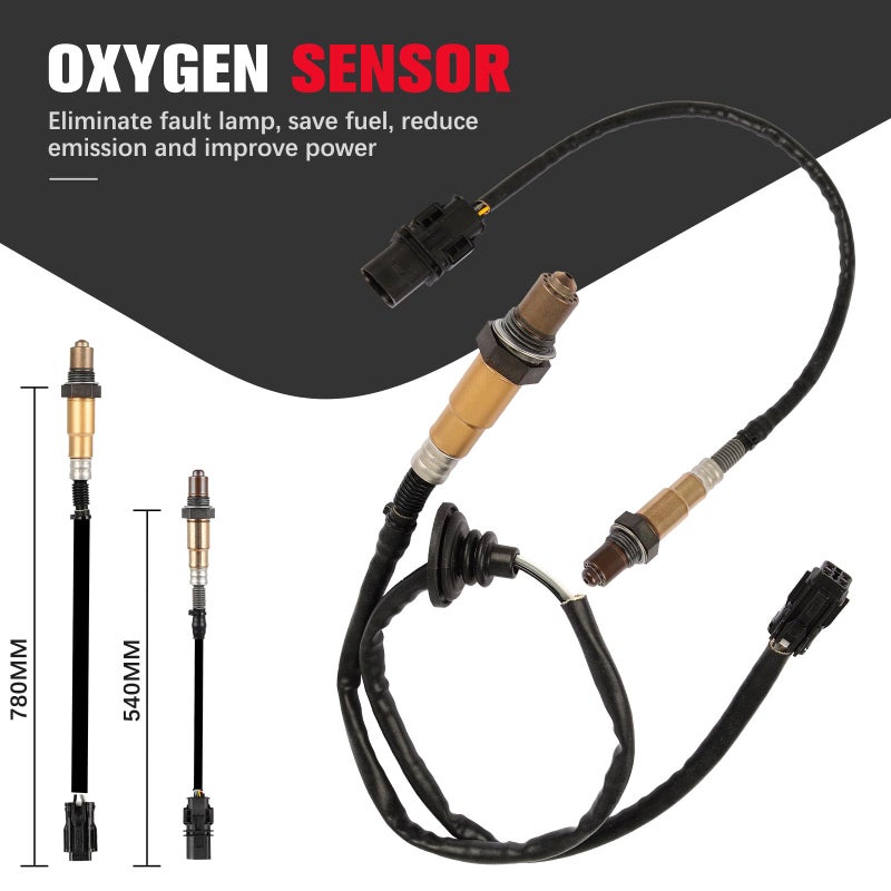 QIJIAUTO O2 Oxygen Sensor Upstream Downstream Compatible for Hyundai Elantra 1.8L L4 2011 2012 2013 2014 2.0L L4 2014 Except California Emission 234-5083 234-4550 2PCS - Image 2