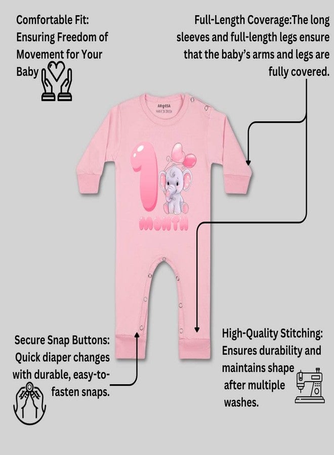 ARVESA 1 Month JS-246 Bodysuit, Sleepsuits, Rompers For New Born Baby Clothes 0-3 Months Unisex Stylish Dress For Baby Boy & Girl, Newborn Infant Outfit - Image 3