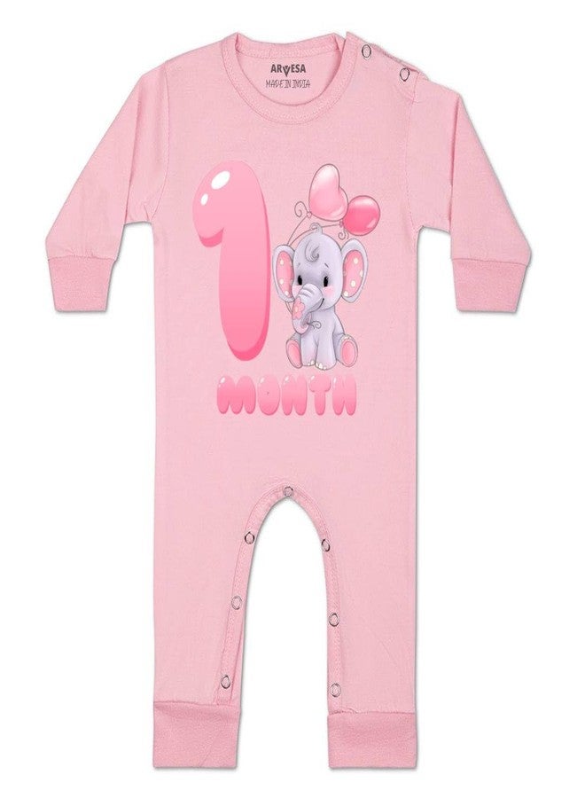ARVESA 1 Month JS-246 Bodysuit, Sleepsuits, Rompers For New Born Baby Clothes 0-3 Months Unisex Stylish Dress For Baby Boy & Girl, Newborn Infant Outfit - Image 1