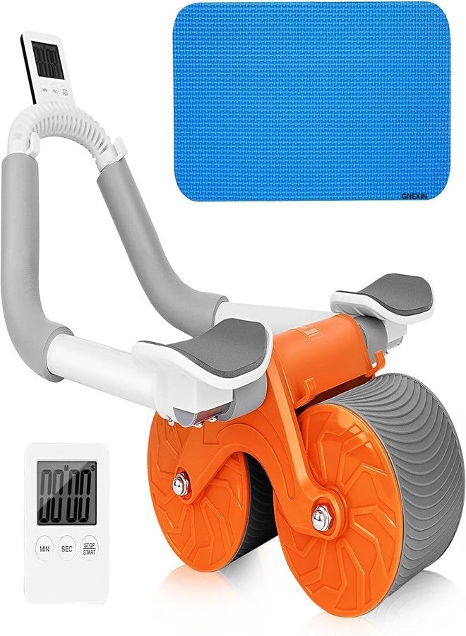 Gnexin Ab Roller Wheel Abdominal Fitness Wheel Elbow Support Digital Timer & Knee Pads for Abdominal Muscles Workout Equipment Trainer For Men Women - Image 1