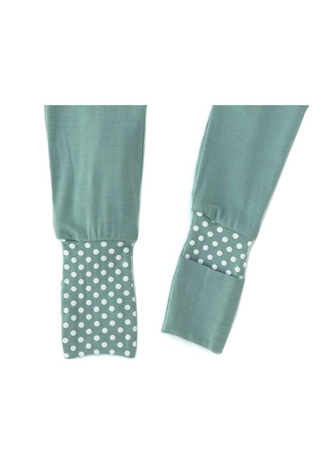Anvi Baby Organic Zipper Romper Soft Sage 95% Bamboo 5% Spandex- 0 to 3 months  - Image 3