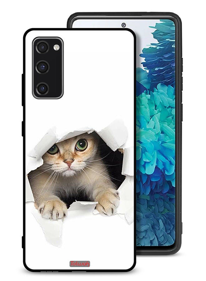 Tolwak Samsung Galaxy S20 FE 5G Protective Case Cover Cat Appearing - Image 1