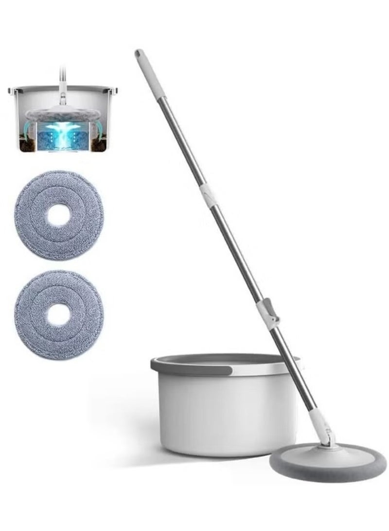 Denx 360 Degree Rotating Mop and Bucket Flat Self-Separating Laminating Mop Set with 2 Microfiber Pads and Extendable Handle Perfect for Cleaning All Kinds of Floors  - Image 3