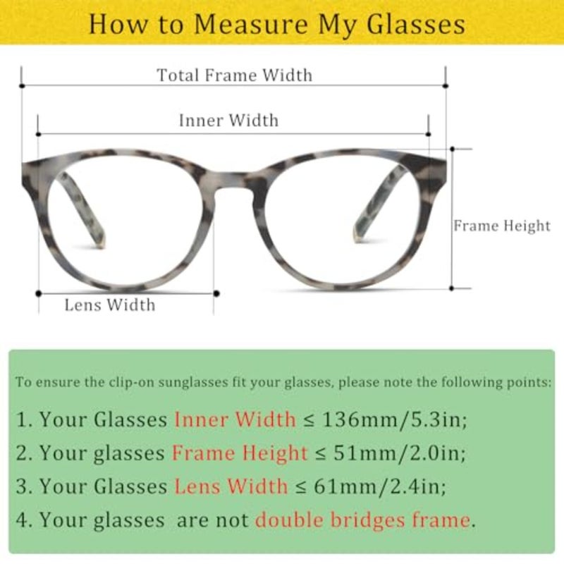 Extra Large Polarized Clip On Sunglasses Over Prescription Glasses Anti-Glare UV Protection Sunglasses - Image 3