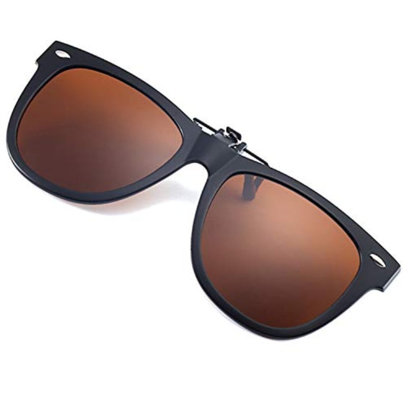 Extra Large Polarized Clip On Sunglasses Over Prescription Glasses Anti-Glare UV Protection Sunglasses - Image 1