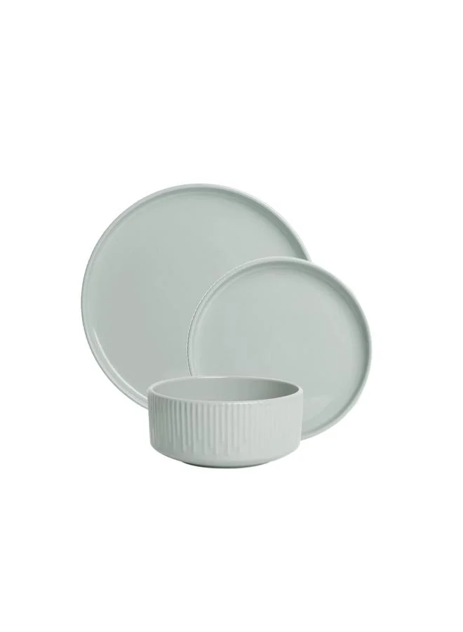 شالو طقم عشاء من الفخار الضحل من 12 قطعة