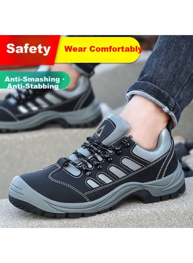 Jingtu Men'S Wear-Resistant Anti-Smashing Steel Toe Anti-Stab Safety Work Site Protective Shoes 2083-J 40 - Image 4