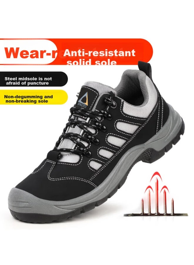 Jingtu Men'S Wear-Resistant Anti-Smashing Steel Toe Anti-Stab Safety Work Site Protective Shoes 2083-J 40 - Image 5
