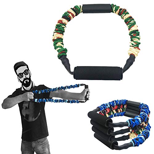 FOSER Archery Band Open Bow Resistance Trainer Arm Strength Training Bow Training Tensioner Archery Fitness Machine (40LBs) - Image 1