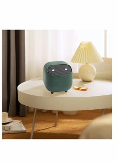 SYOSI Mini Desktop Trash Bin Car Waste Trash Can Double-layer Push-type lovely Ninja Shape with Push Lid Effectively Isolate Odors for Kitchen Bathroom Office Desk (Green)  - Image 3