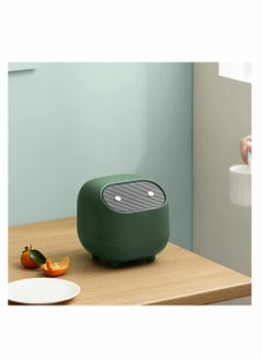 SYOSI Mini Desktop Trash Bin Car Waste Trash Can Double-layer Push-type lovely Ninja Shape with Push Lid Effectively Isolate Odors for Kitchen Bathroom Office Desk (Green)  - Image 2