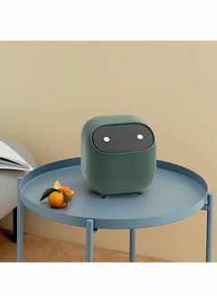 SYOSI Mini Desktop Trash Bin Car Waste Trash Can Double-layer Push-type lovely Ninja Shape with Push Lid Effectively Isolate Odors for Kitchen Bathroom Office Desk (Green)  - Image 4