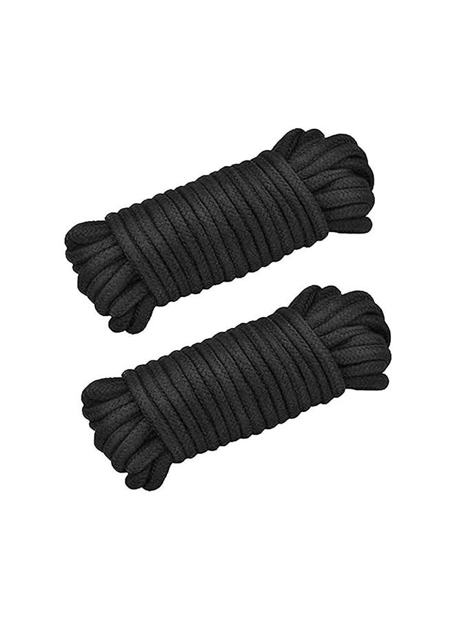 Peachjoy 2 Roll 10M Soft Cotton Rope, Natural Durable Long Cotton Rope for Crafts Wall Hangings Plant Hangers Knotting (Black)  - Image 1