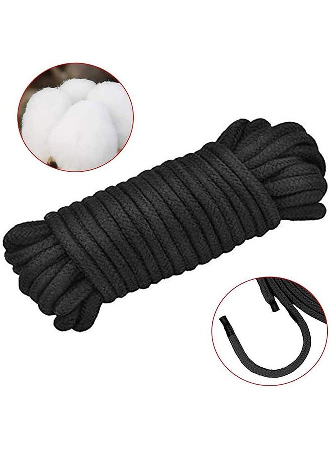 Peachjoy 2 Roll 10M Soft Cotton Rope, Natural Durable Long Cotton Rope for Crafts Wall Hangings Plant Hangers Knotting (Black)  - Image 3