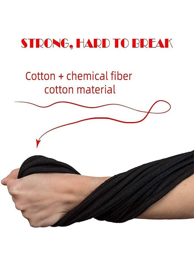 Peachjoy 2 Roll 10M Soft Cotton Rope, Natural Durable Long Cotton Rope for Crafts Wall Hangings Plant Hangers Knotting (Black)  - Image 4