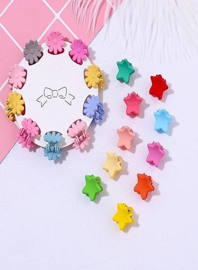 Magrido 128 PCS Mini Hair Claw Clips for Baby Girls | Cute Flower & Star Hair Clips Set | Small Non-Slip Hair Accessories for Kids, Toddlers, School Girls & Teens | Multicolor - Image 5