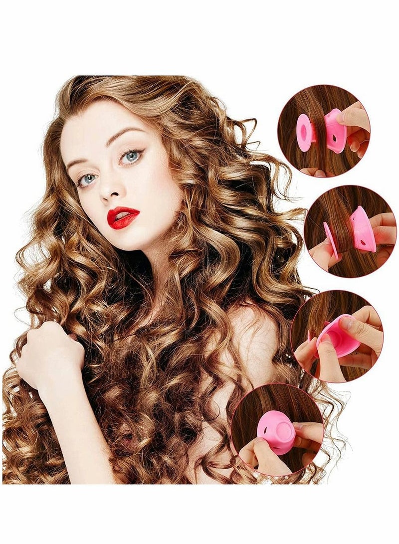 20 Packs Magic Hair Rollers, No Clip Heat Silicone Curlers Style Accessories. Damage to Hair, Easy Styling Sleep In Creative DIY Tools (10 Blue, 10 Pink) - Image 2