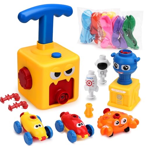 WISHDIAM Balloon Launcher Toy SetBalloon Powered Cars Inertial Balloon Car Creative Inflatable Balloon Pump Racing CarScientific Experiment Intelligence Education Preschool Childrens Toys24PCS Balloon - Image 1