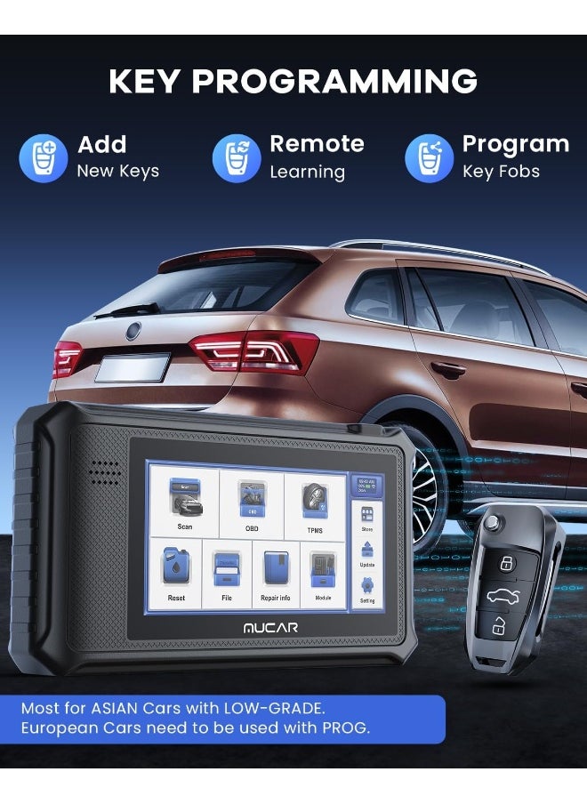 MUCAR VO6 Diagnostic Tool with 28 Reset, Lifetime Updates, 2023 Newest Car Scanner, All Systems Diagnoses, ABS Bleeding, Oil Reset