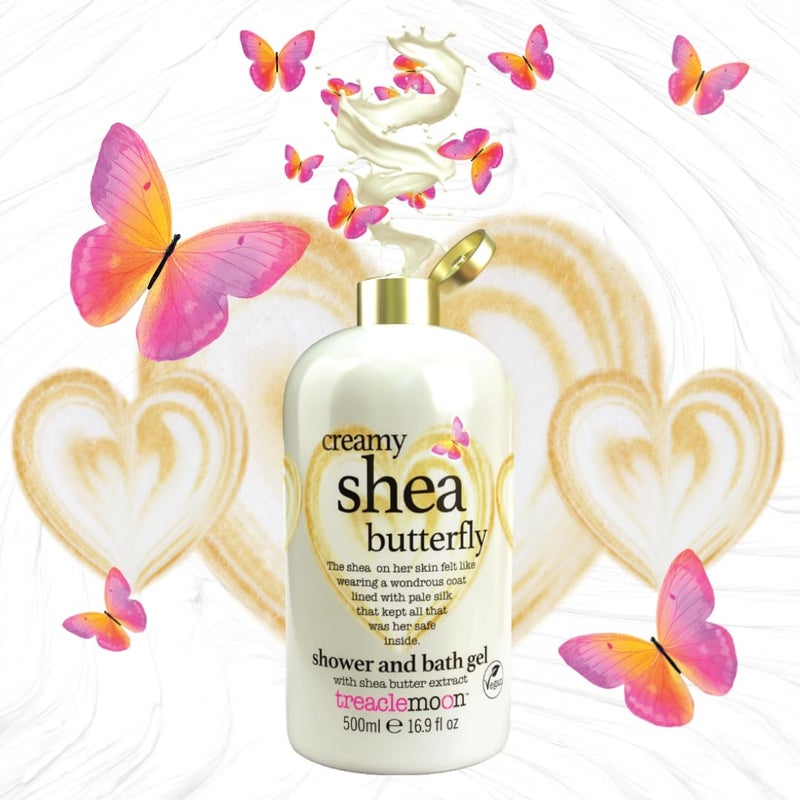 Treaclemoon Creamy Shea Butterfly Bath & Shower Gel | Size - 500 ml | Natural Creamy Shea Extracts Body Wash Gel for Clean, Soft & Smooth Skin - Image 2