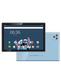 BDF P50 4G LTE Tablet PC 10.1 inch 8GB Plus 128GB Android 11 MTK6755 Octa Core with Leather Case Support Dual SIM EU Plug Blue