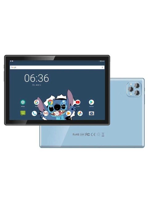 BDF P50 4G LTE Tablet PC 10.1 inch 8GB Plus 128GB Android 11 MTK6755 Octa Core with Leather Case Support Dual SIM EU Plug Blue