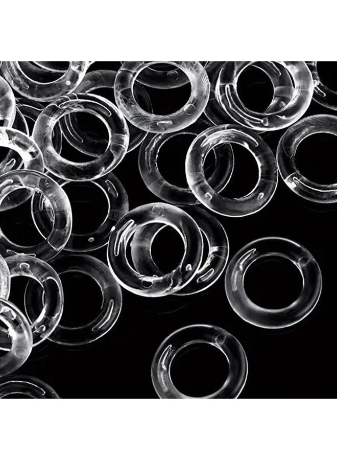 200pcs Transparent Plastic Curtain Rings 13x8mm Durable O Shaped Roman Circles - Image 4
