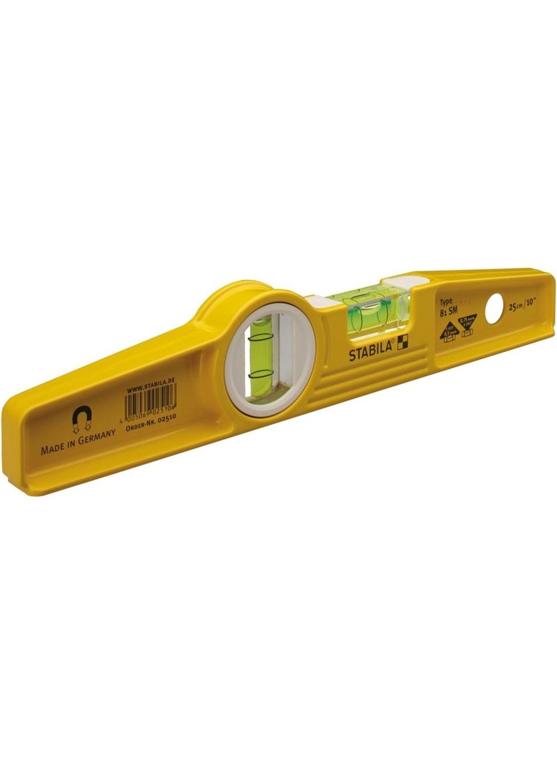 STABILA Stabila 25100 10-Inch Die-Cast Rare Earth Magnetic Level , Yellow 