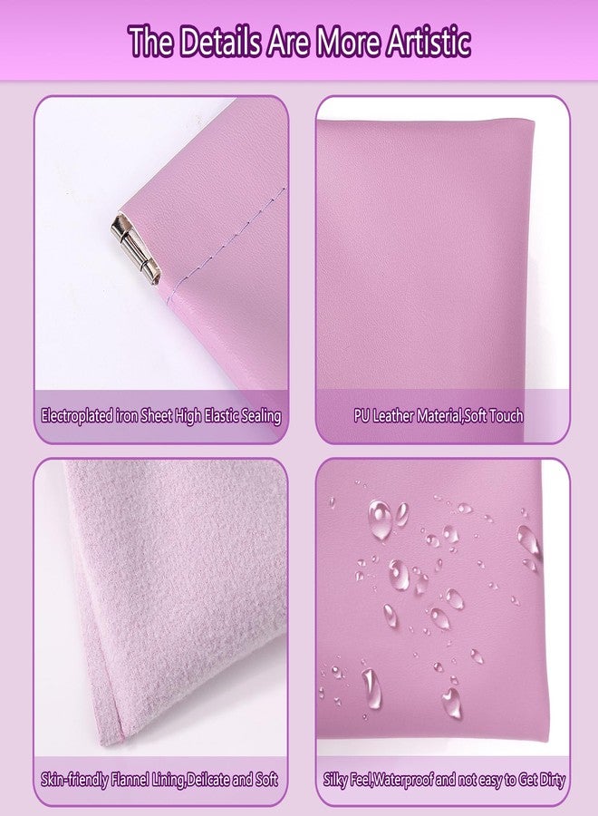 BUSOHA Small Makeup Bag for Purse, Mini Portable Cosmetic Bags for Women, Coin Purse Lipstick Cosmetic Accessories Organizer, Small Travel Kit Storage Pouch, Brown-3 PCS - Image 3