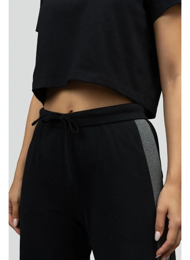 NeceSera Black Soft Cotton Crop Top