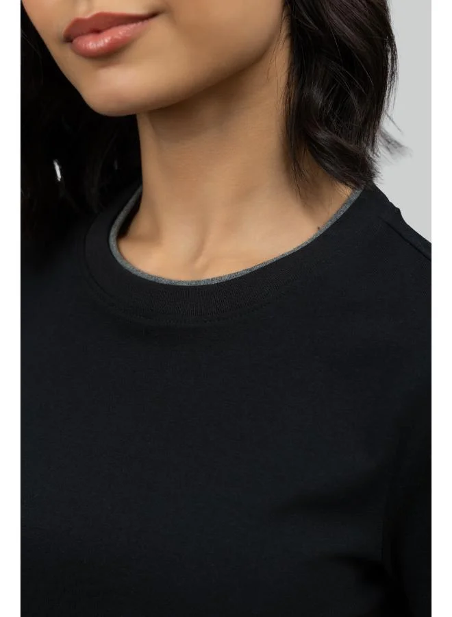 NeceSera Black Soft Cotton Crop Top