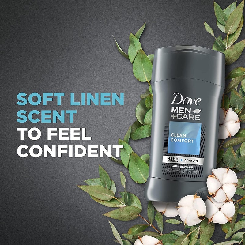 Dove Men + Care Antiperspirant - Clean Comfort - Non-Irritant - Net Wt. 2.7 OZ (76 g) Per Stick - Pack of 3 Sticks - Image 4