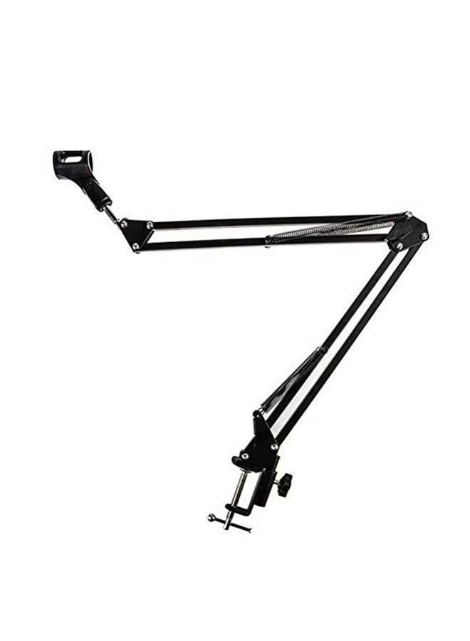 UMIXPRO Professional Microphone Stand Adjustable Microphone Suspension Boom Scissor Arm Stand Compact Mic Stand for Radio Broadcasting Voice Over Stage and TV Stations - Image 1