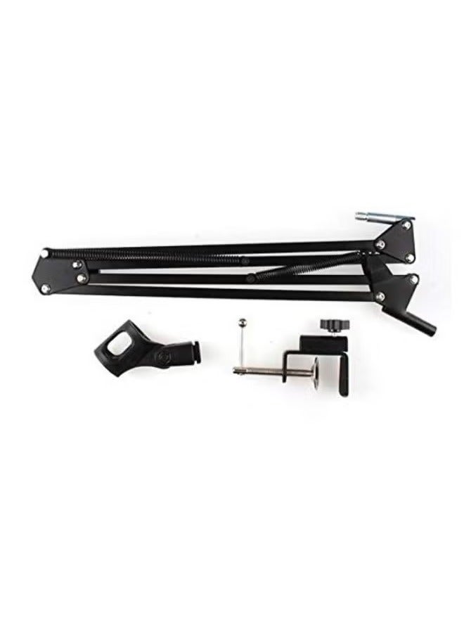 UMIXPRO Professional Microphone Stand Adjustable Microphone Suspension Boom Scissor Arm Stand Compact Mic Stand for Radio Broadcasting Voice Over Stage and TV Stations - Image 3