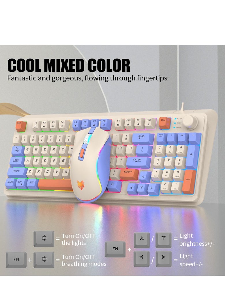 زونفوكس - مجموعة ألعاب RGB مع ماوس ولوحة مفاتيح بتصميم عصري - Image 1
