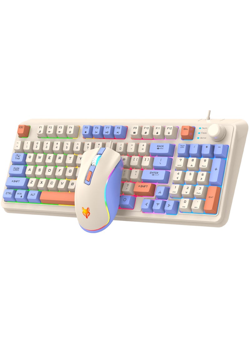 زونفوكس - مجموعة ألعاب RGB مع ماوس ولوحة مفاتيح بتصميم عصري - Image 1
