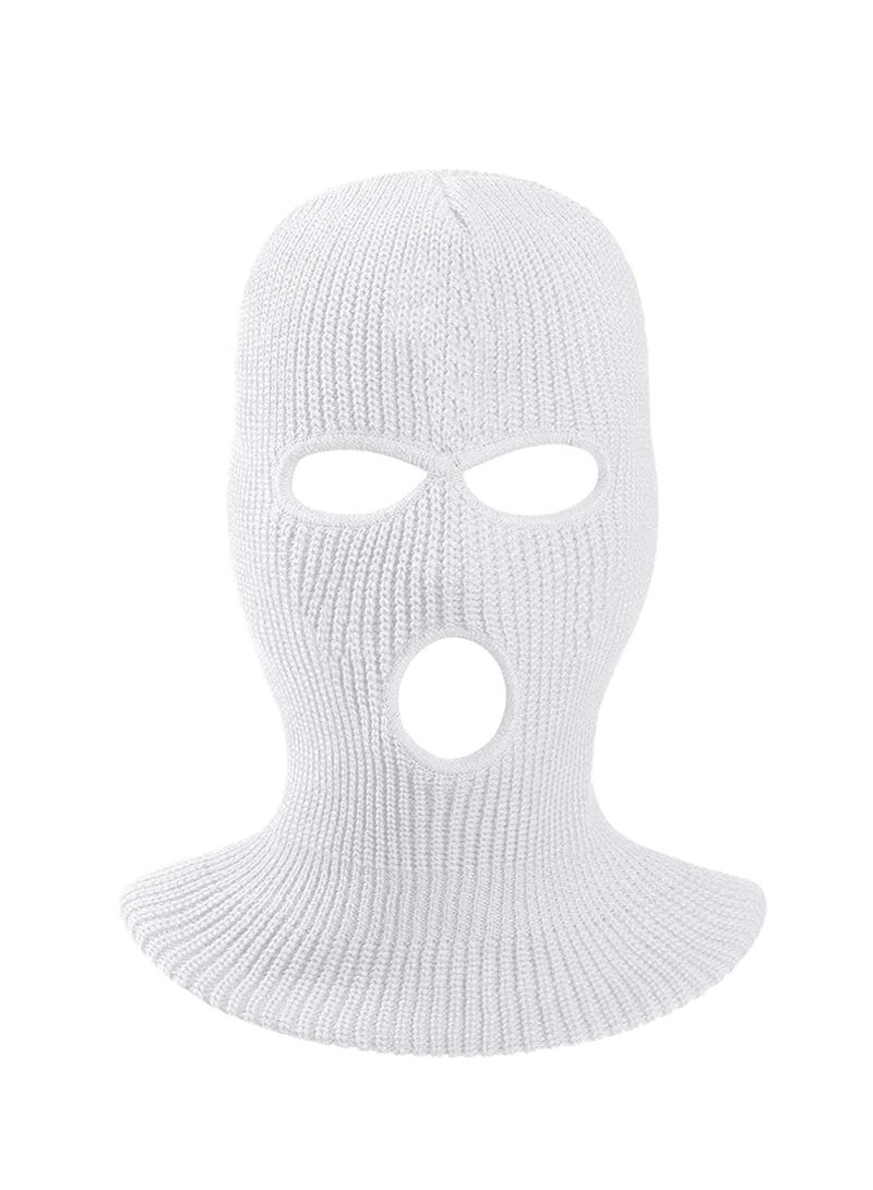 SYOSI 3-Hole Full Face Cover Winter Outdoor Sport Knitted Face Cover Ski Adult Balaclava Headwrap Full Face Mask Motorcycle Cycling Snowboard Gear for Outdoor Sports for Men Women - Image 2