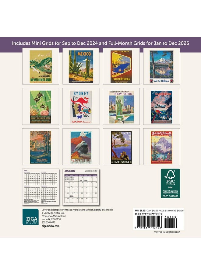 Ziga Media Travel The World Mini Wall Calendar 2025, 7" X 7"  - Image 4