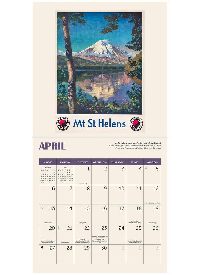 Ziga Media Travel The World Mini Wall Calendar 2025, 7" X 7"  - Image 3