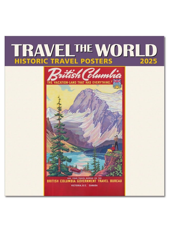 Ziga Media Travel The World Mini Wall Calendar 2025, 7" X 7"  - Image 1