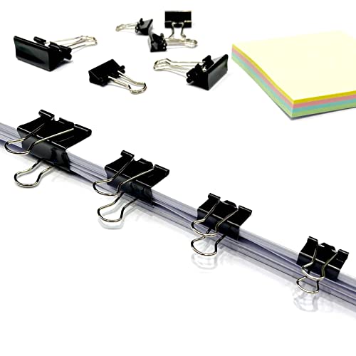 Ykimok 120Pcs Assorted Sizes Binder Clips, Metal Paper Clamps 4 Assorted Sizes, Medium, Small, X Small and Micro for Office Supplies, Black. - Image 5