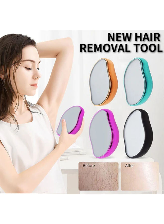 SHOPI Facial physical crystal hair remover nano epilator safe arms fast easy painless crystal hair removal tools - PINK - Image 3
