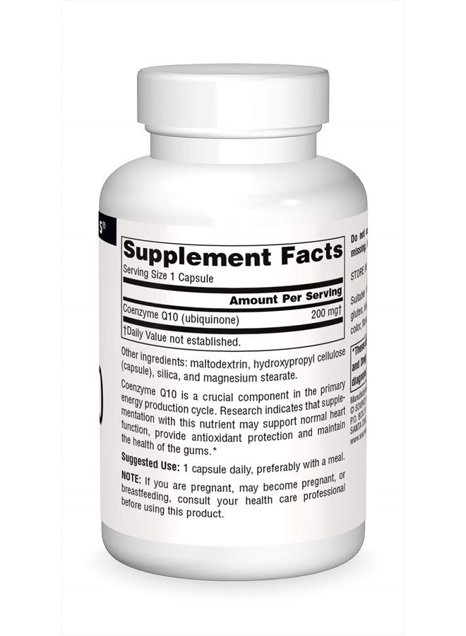 Source Naturals Source Natural Coenzyme Q10 Antioxidant Support 200 mg For Heart, Brain, Immunity, & Liver Support - 60 VEGETARIAN Capsules - Image 3