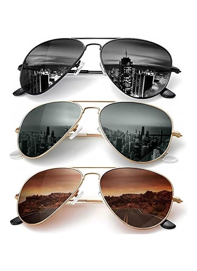 Generic Classic Aviator Sunglasses for Men Women Driving Sun glasses Polarized Lens UV Blocking  - Image 1