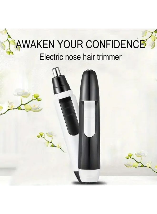 Black Cordless Nose Ear Eyebrow Trimmer Compact Portable Grooming Tool - Image 2