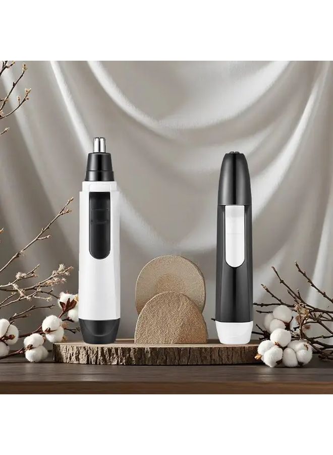 Black Cordless Nose Ear Eyebrow Trimmer Compact Portable Grooming Tool - Image 1